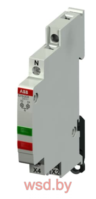 Индикатор E219-2CD, 115_250VAC, 1 зеленый + 1 красный LED, 0,5M ABB. Фото N2