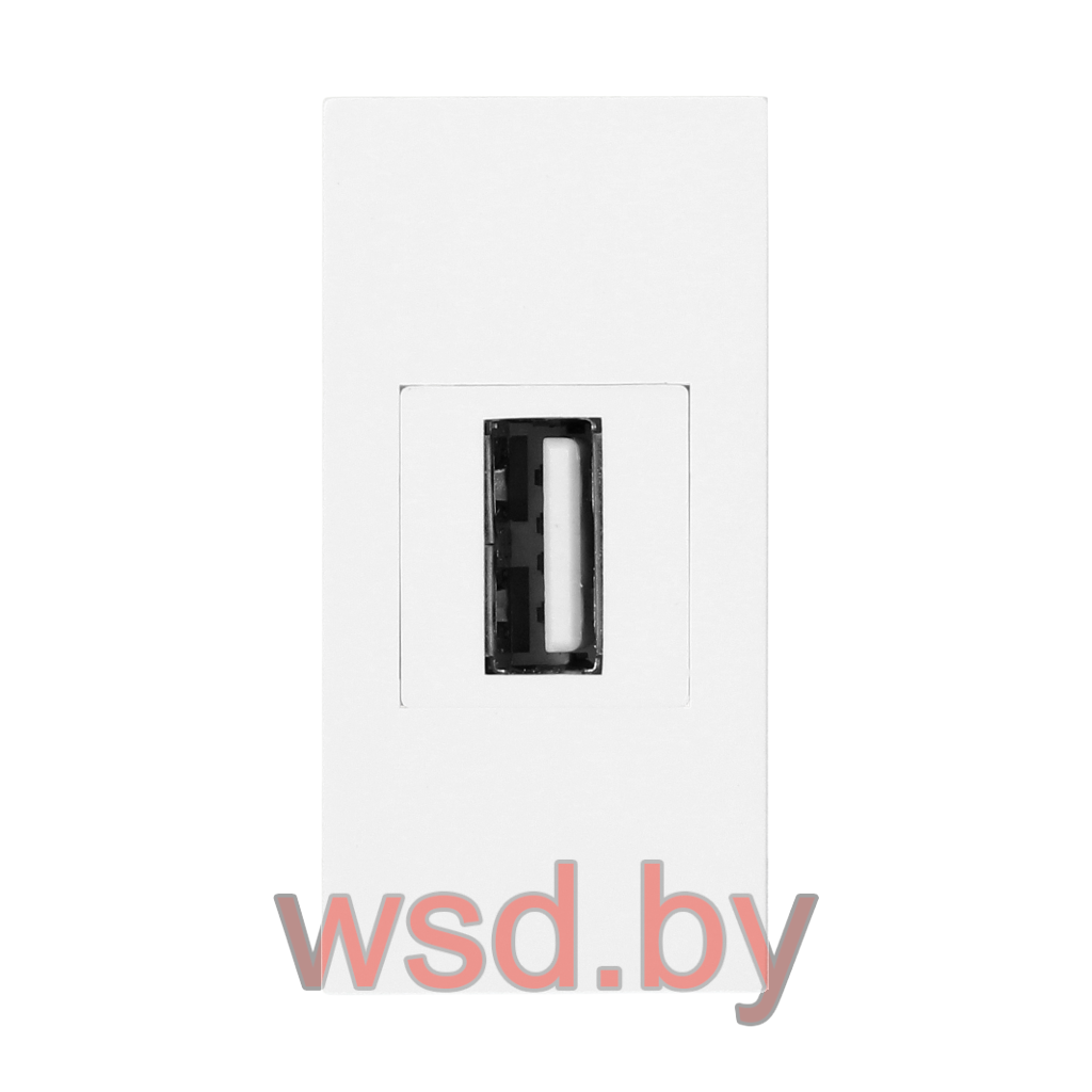 Noen - Розетка USB 2.0, двойной разъем, Type A, 1М, белая