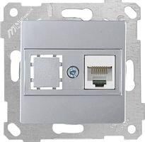 Розетка Mutlusan Rita 1хRJ-45 кат. 5e UTP, нерж. сталь