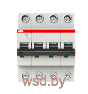 Автоматический выключатель S204-C80 4P C 80A 6kA 4M