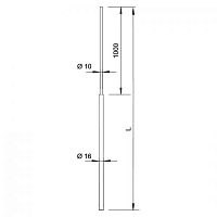 Стержень 101 VL2000 молниеприемный, Ø16/10мм, L=2000мм, алюминий