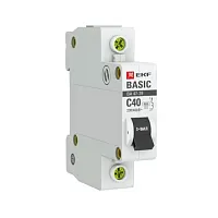 Автоматический выключатель EKF ВА 47-63 1P 40А (C) 4,5кА (акция)