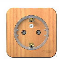 BLANCA Открытой Установки РОЗЕТКА с заземлением без шторок, (КОМПАКТ) 16А, 250В, ЯСЕНЬ (Schneider Electric) Systeme Electric