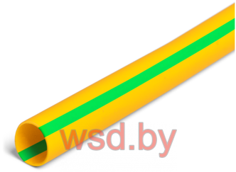 Трубка ТНТнг-LS-30/15 желто-зеленая (нарезка 1м) (КВТ)