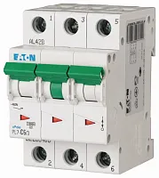 Авт. выключатель EATON PL7-D6/3, 3P, 6A, хар-ка D, 10kA, 3M