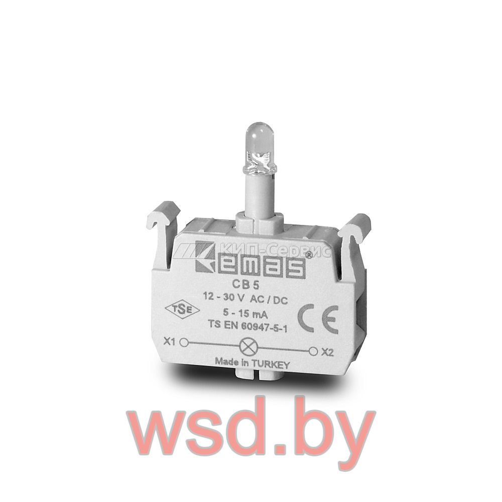 Блок индикатора, белый, LED, 12_30VAC/DC, монтаж в коробку, для  CP/CM серий