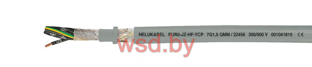 Кабель PURöJZ-HF для буксируемых цепей 3х0,5. Фото N2