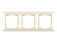 Рамка Mutlusan Daria 3 поста, к механизмам серии 21, горизонтальный монтаж, сл.кость Рамка Mutlusan Daria 3 поста, к механизмам серии 21, горизонтальный монтаж, сл.кость