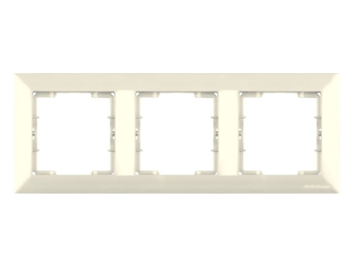 Рамка Mutlusan Daria 3 поста, к механизмам серии 21, горизонтальный монтаж, сл.кость Рамка Mutlusan Daria 3 поста, к механизмам серии 21, горизонтальный монтаж, сл.кость
