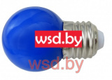 Лампа светодиодная G45 0,3W/B E27 Синяя