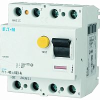 УЗО EATON PF4 4P 25A, 300мА, 4.5кА, 4M EATON