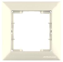 Рамка Mutlusan Candela 1 пост, к механизмам серии 21, сл.кость