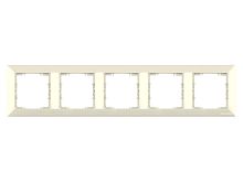 Рамка Mutlusan Daria 5 постов, к механизмам серии 21, горизонтальный монтаж, сл.кость Рамка Mutlusan Daria 5 постов, к механизмам серии 21, горизонтальный монтаж, сл.кость