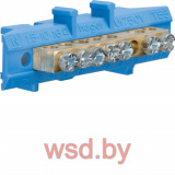 Клеммная колодка на DIN-рейку (3х16мм2 + 4х10мм2), Синяя Hager