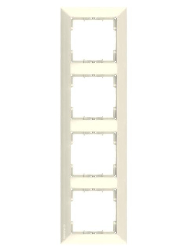 Рамка Mutlusan Daria 4 поста, к механизмам серии 21, вертикальный монтаж, сл.кость Рамка Mutlusan Daria 4 поста, к механизмам серии 21, вертикальный монтаж, сл.кость