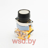 Кнопка плоская PB3E, белая, с фиксацией, с подсветкой без LED, 1NO, 6A 230VAC/24VDC, 22mm, IP65