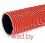 Труба ПНД/ПВД d.50 гибкая гофрированная двухстенная Красная с зондом (бухта 50м)