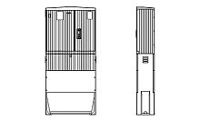 Щит напольный Etien 850x900x325мм (ВxШxГ) из композитного (SMC) материала на цоколе 1100мм без монт. панели, IP54