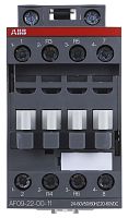 Контактор ABB AF09-22-00-11 24...60VAC/DC, 2NO+2NC 25A, без всп.контактов
