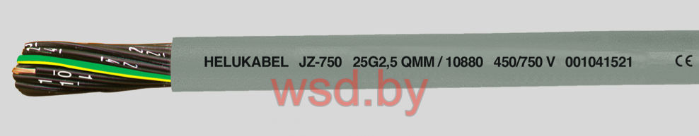 OZ-750 гибкий, с цифровой маркировкой жил, 750 В, с разметкой метража 2x2.5