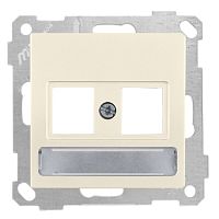 Адаптер Mutlusan для разъемов Keystone, с маркировкой, двойной, слоновая кость