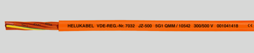 JZ-500 orange кабель управления в цепях блокировки, гибкий, оранжевые жилы, с разметкой метража 4G1