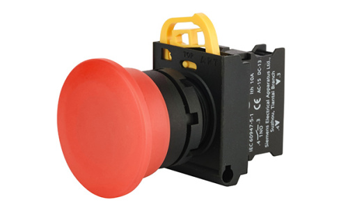 Кнопка грибовидная APT 40mm PB3E, красная, без фиксации, без подсветки, 1NO, 6A 230VAC/24VDC, 22mm, IP65