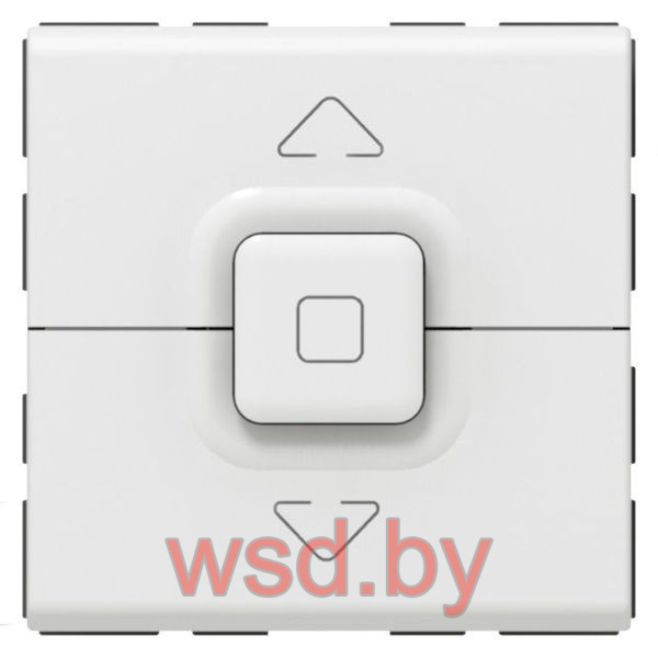 Mosaic - Выключатель кнопочный для управления жалюзи 500Вт, 2М, пруж. зажимы, белый
