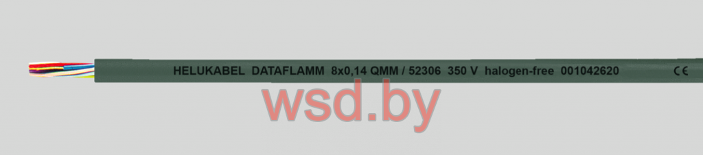 DATAFLAMM® безгалогеновый, с разметкой метража 10x0.25