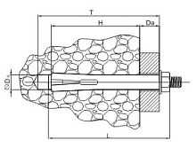 Анкерный болт с гайкой - 20х75 (10шт)
