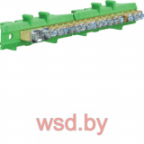 Клеммная колодка на DIN-рейку (1х25мм2 + 8х16мм2 + 8х10мм2), Зеленая H