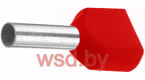 Каб. наконечник сдвоенный Vogt S=2х1,5мм2, 500шт., красный