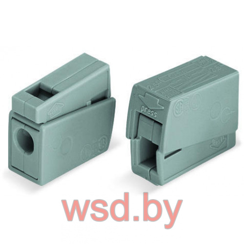 Клеммы WAGO 224-101 (2,5 мм2 серые) (упаковка 100 шт)