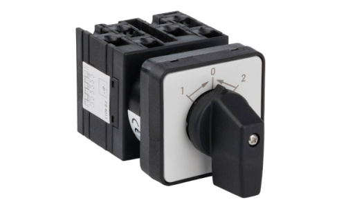 Переключатель Kripal UKT0-3-8216/E, 3P, 20A, тип 1→0←2, 3NO на 1_2, на дверь, фронт IP65