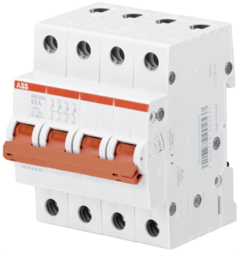 Выключатель нагрузки SHD204/40, 4P, 40A, 10kA, 4M ABB