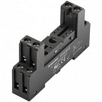 Цоколь Shenler SKB08-E, 12A(300V), винтовой зажим, черный, на рейку DIN35/панель, для RKE2, RKF2, R2N, MY2, 55.32, KMY2, PT2, RCM2