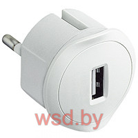Компактное зарядное устройство USB-230В, 1.5А, 5 Вт, белый. Фото N2
