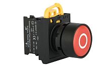 Кнопка плоская APT PB3E, красная "O", без фиксации, без подсветки, 1NC, 6A 230VAC/24VDC, 22mm, IP65