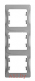 Рамка на 3 поста вертикальная Glossa Schneider Electric GSL000307 Алюминий