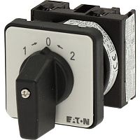 Переключатель полюсов EATON T0-1-8214/E, 1P, 20A, тип 2→0←1, 1NO на 1 и 2, 6.5kW(400VAC), на дверь, фронт IP65 (акция)