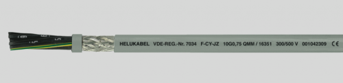 Кабель F-CY JZ ЭМС, гибкий, с медным экраном, с разметкой метража 14G1.5