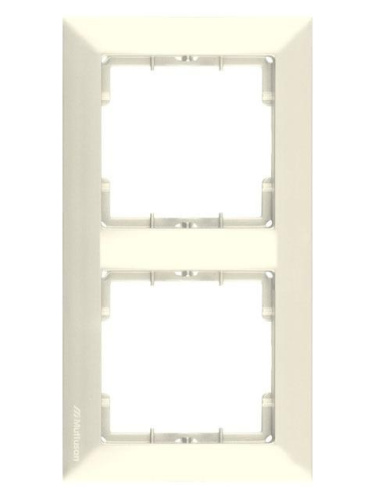 Рамка Mutlusan Daria 2 поста, к механизмам серии 21, вертикальный монтаж, сл.кость Рамка Mutlusan Daria 2 поста, к механизмам серии 21, вертикальный монтаж, сл.кость