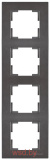 Rita - Рамка 4 поста, вертикальный монтаж, дымчатый