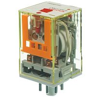 Реле RUB3C5024LT, 3CO, 10A(250VAC/24VDC), 24VDC, мех. инд., тест-кнопка с блокировкой, LED