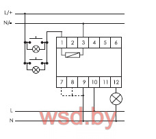 SCO-815  для всех типов ламп, напряжение  управления  8-230В AC/DC,  1 модуль, монтаж на DIN-рейке 230В AC 0,6A IP20. Фото N2