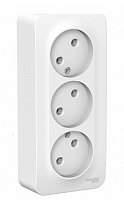 BLANCA Открытой Установки РОЗЕТКА 3-ая без заземления без шторок, 16А, 250В, БЕЛЫЙ (Schneider Electric) Systeme Electric
