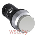 Кнопка CP1-10W-01, белая, без фиксации, 1NC, 1A, IP66, пластик, 22mm