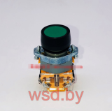 Кнопка плоская PB3E, зеленая, с фиксацией, с подсветкой без LED, 1NO, 6A 230VAC/24VDC, 22mm, IP65