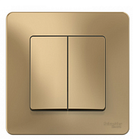 BLANCA Скрытой Установки 2-клавишный ПЕРЕКЛЮЧАТЕЛЬ (cхема 6+6), 10А, 250B, ТИТАН (Schneider Electric) Systeme Electric