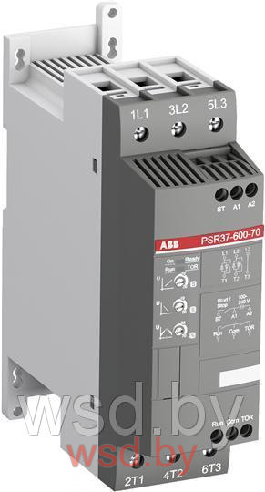 Устройство плавного пуска ABB PSR37-600-70, 18,5kW, 208_600VAC, 37А, U управление=100_240VAC. Фото N2